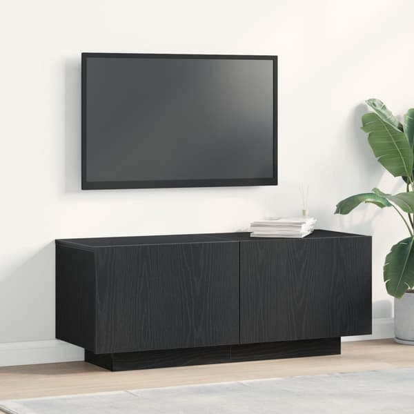 vidaXL TV-skap i svart eik 100x35x40 cm av konstruert tre