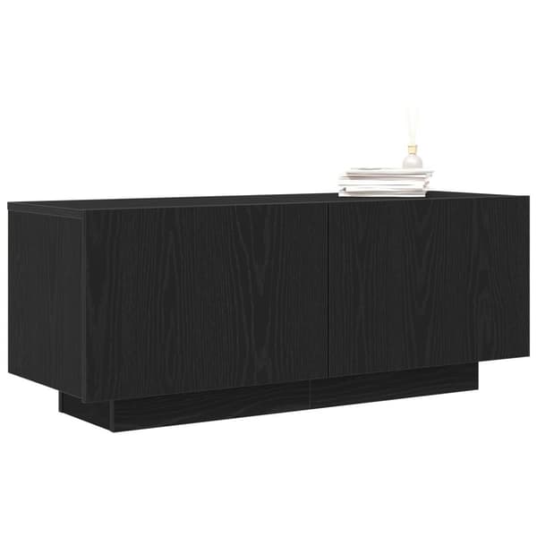 vidaXL TV-skap i svart eik 100x35x40 cm av konstruert tre