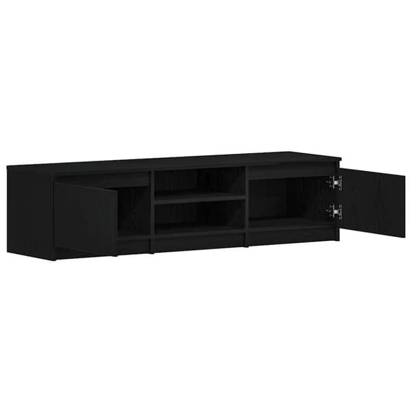 vidaXL TV-bänk svart ek 140x40x36 cm konstruerat trä