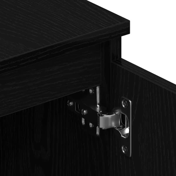 vidaXL TV-bänk svart ek 140x40x36 cm konstruerat trä