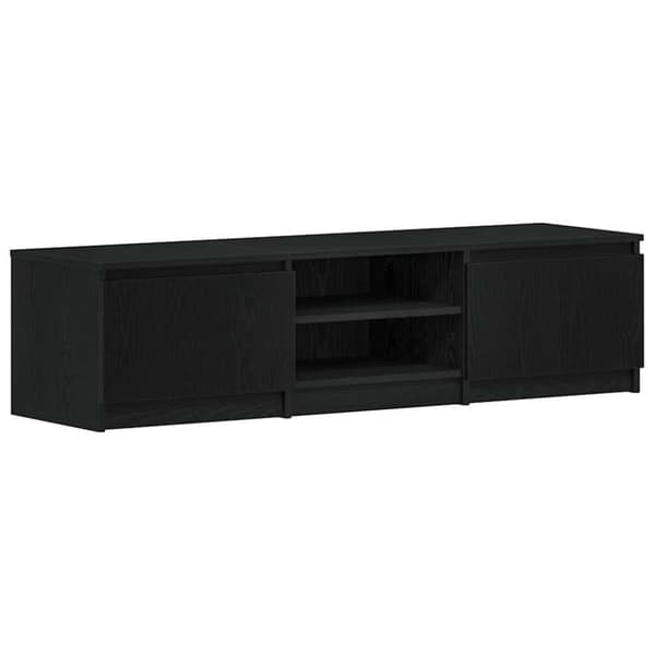 vidaXL TV-bänk svart ek 140x40x36 cm konstruerat trä