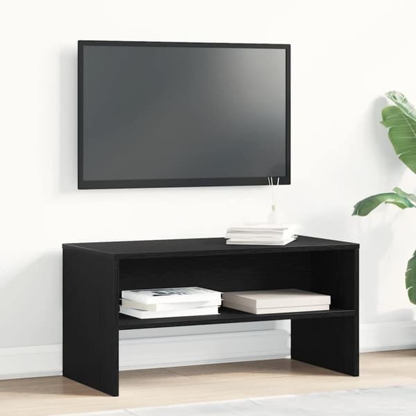 vidaXL TV-benk svart eik 80x40x40 cm konstruert tre