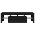 Miniatyrbilde 8 av 11: vidaXL TV-benk med LED-lys svart eik 140x36,5x40 cm konstruert tre