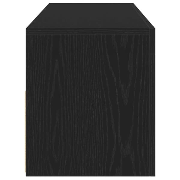 vidaXL TV-bänk med LED-lampor svart ek 120x35x40 cm konstruerat trä