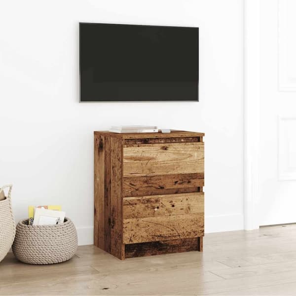 vidaXL TV-benk gammelt tre 40x35x54 cm konstruert tre