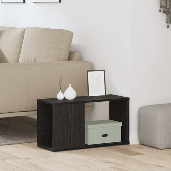 vidaXL TV-bänk svart ek 60x24x32 cm konstruerat trä