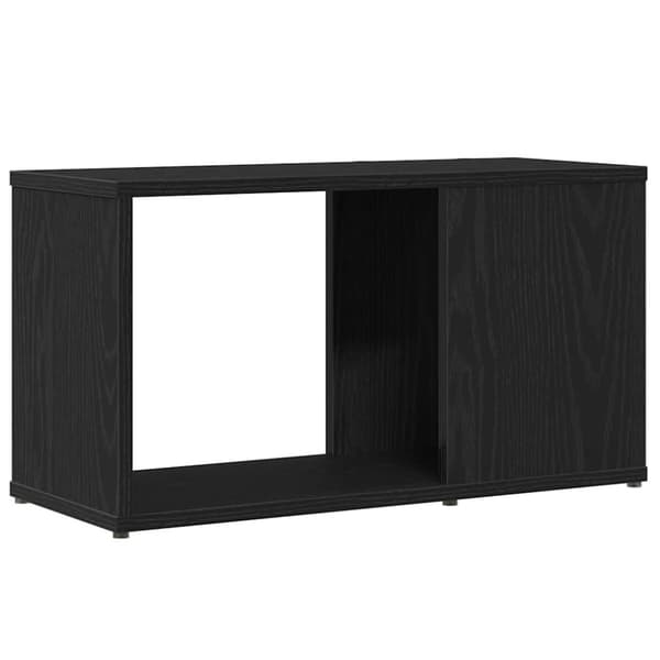 vidaXL TV-bänk svart ek 60x24x32 cm konstruerat trä