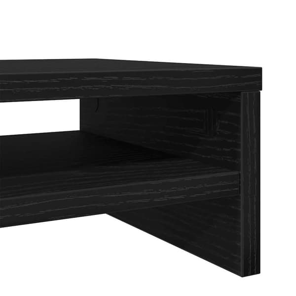 vidaXL skærmstander 100x24x13 cm konstrueret træ sort egetræsfarve