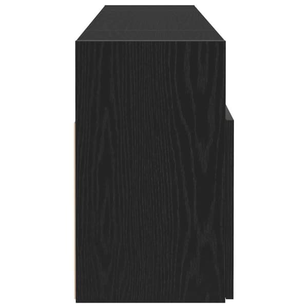 vidaXL TV-bänk med LED-lampor svart ek 120x30x50 cm konstruerat trä