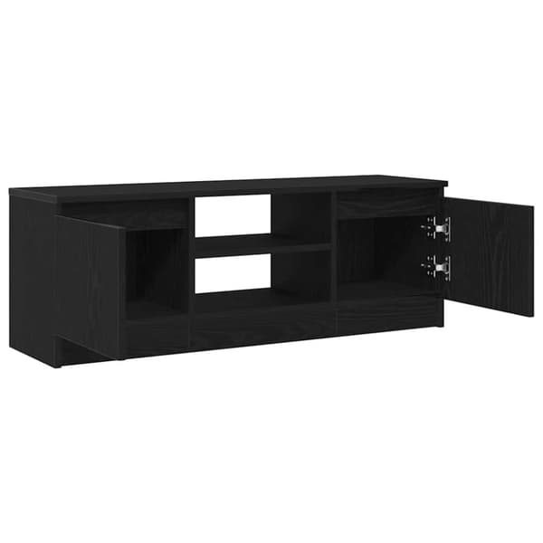 vidaXL TV-bänk svart ek 102x30x36 cm konstruerat trä
