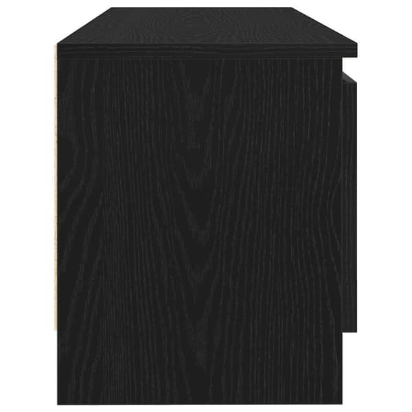 vidaXL TV-bänk svart ek 102x30x36 cm konstruerat trä
