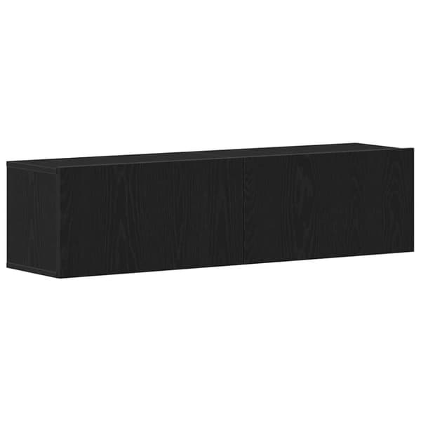 vidaXL TV-benk svart eik 120x30x30,5 cm konstruert tre