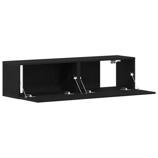 vidaXL TV-benk svart eik 120x30x30,5 cm konstruert tre