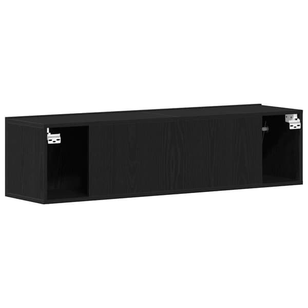 vidaXL TV-benk svart eik 120x30x30,5 cm konstruert tre