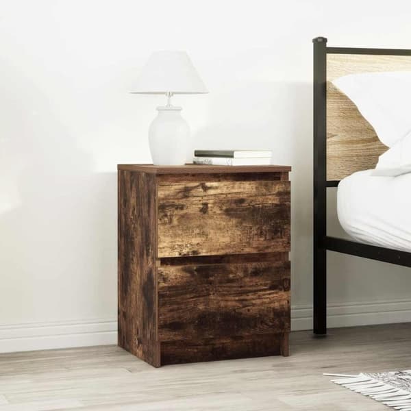 vidaXL TV-bänk rökt ek 40x35x54 cm konstruerat trä