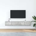Miniatyrbillede 4 af 11: vidaXL tv-borde 2 stk. 80x31x25,5 cm konstrueret træ betongrå