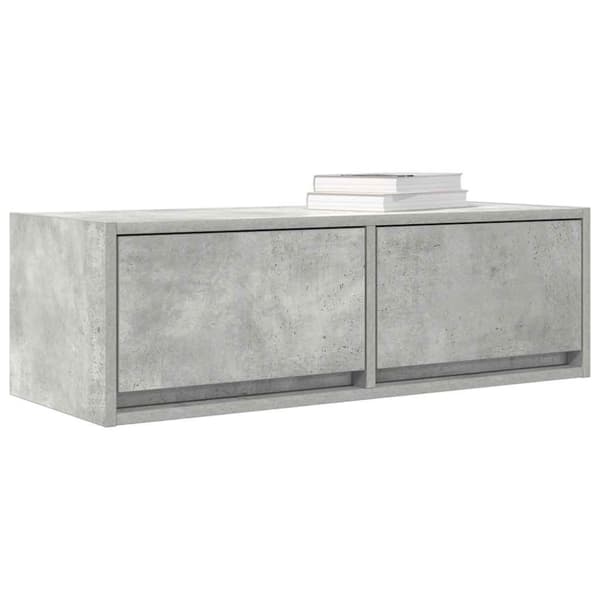 vidaXL tv-borde 2 stk. 80x31x25,5 cm konstrueret træ betongrå