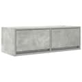 Miniatyrbillede 7 af 11: vidaXL tv-borde 2 stk. 80x31x25,5 cm konstrueret træ betongrå