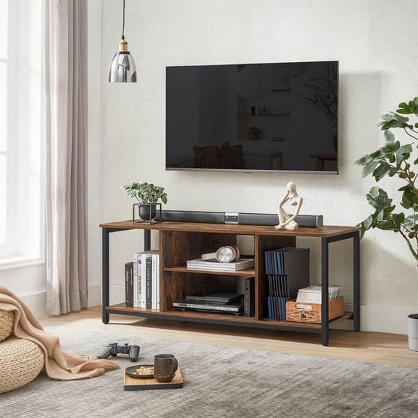 TV-ställ, VASAGLE LTV060B01, 120x40 cm, Brun-Svart