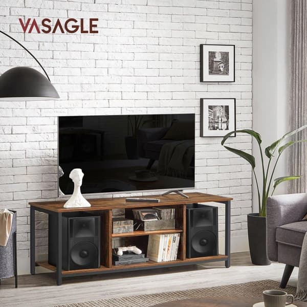 TV-ställ, VASAGLE LTV060B01, 120x40 cm, Brun-Svart