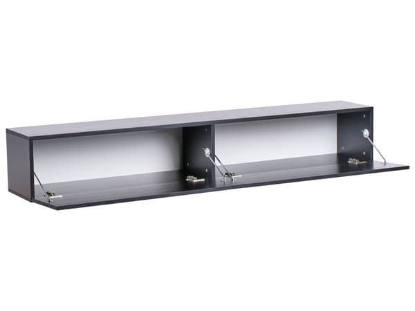 Vægmonteret TV-bord Sort Op til 70ʺ tv Anbefalet 2 skabe Minimalistisk design Stue