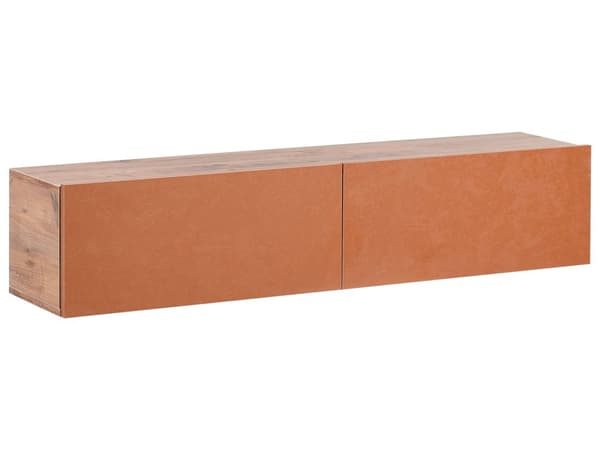 Vægmonteret TV-bord Rød og brun Op til 70ʺ tv Anbefalet 2 skabe Minimalistisk design Stue
