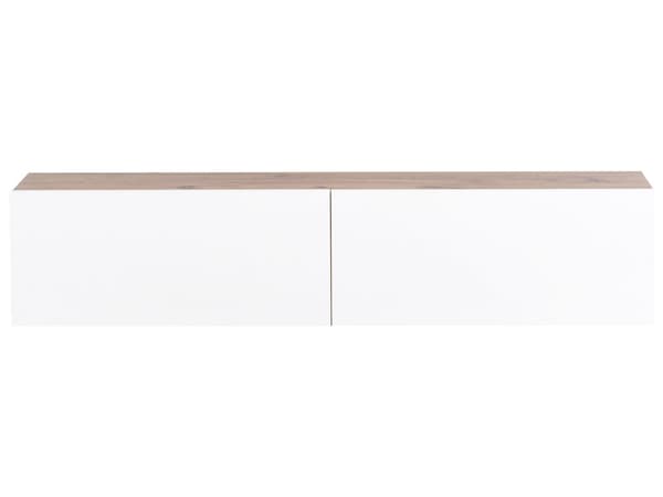 Vægmonteret TV-bord Hvid og brun Op til 70ʺ tv Anbefalet 2 skabe Minimalistisk design Stue