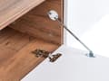 Miniatyrbillede 8 af 9: Vægmonteret TV-bord Hvid og brun Op til 70ʺ tv Anbefalet 2 skabe Minimalistisk design Stue