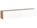 Miniatyrbillede 1 af 9: Vægmonteret TV-bord Hvid og brun Op til 70ʺ tv Anbefalet 2 skabe Minimalistisk design Stue