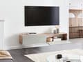Miniatyrbillede 4 af 10: Vægmonteret TV-bord Grøn Op til 70ʺ tv Anbefalet 2 skabe Minimalistisk design Stue