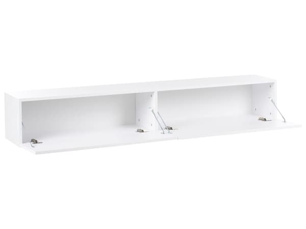 Vægmonteret TV-bord Hvid Op til 70ʺ tv Anbefalet 2 skabe Minimalistisk design Stue