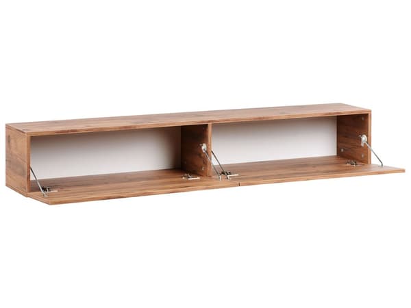 Vægmonteret TV-bord Brun Op til 70ʺ tv Anbefalet 2 skabe Minimalistisk design Stue