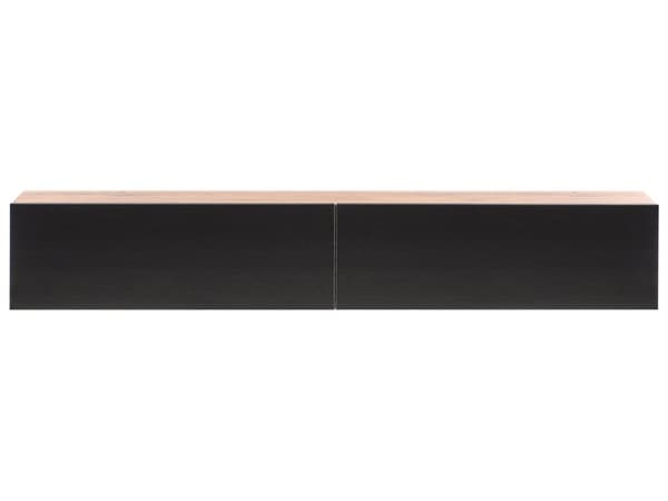 Vægmonteret TV-bord Sort og brun Op til 70ʺ tv Anbefalet 2 skabe Minimalistisk design Stue