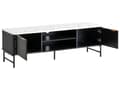 Miniatyrbillede 7 af 11: TV-bord Sort MDF 140 x 40 cm Opbevaringshylde Skænk Kabelstyring Moderne