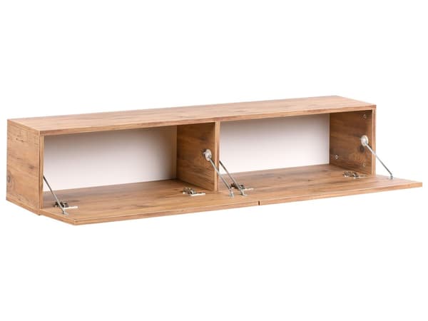 Vægmonteret TV-bord Brun Op til 70ʺ tv Anbefalet 2 skabe Minimalistisk design Stue