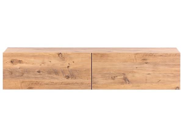 Vægmonteret TV-bord Brun Op til 70ʺ tv Anbefalet 2 skabe Minimalistisk design Stue