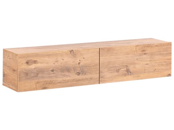 Vægmonteret TV-bord Brun Op til 70ʺ tv Anbefalet 2 skabe Minimalistisk design Stue