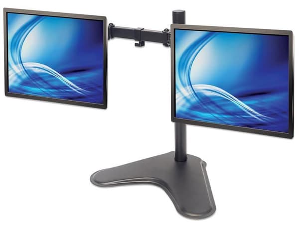 Manhattan - 0Z31823 - 461559 Stöd med arm för två skärmar från 13" till 32" upp till 8 kg Dual Direction Swivel Black