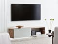 Miniatyrbilde 4 av 10: Veggmontert TV-benk Lysegrønn Brun 2 skap TV opptil 55ʺ Minimalistisk design Stue Mediabenk Mediamøbler
