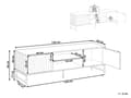 Miniatyrbilde 3 av 11: TV-benk Svart MDF 140 x 40 cm Oppbevaringshylle Sideboard Kabelhåndtering Moderne