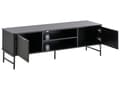 Miniatyrbilde 7 av 11: TV-benk Svart MDF 140 x 40 cm Oppbevaringshylle Sideboard Kabelhåndtering Moderne