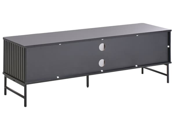 TV-benk Svart MDF 140 x 40 cm Oppbevaringshylle Sideboard Kabelhåndtering Moderne