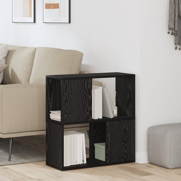 Hylla Svart Ek 60x24x63 cm Trä