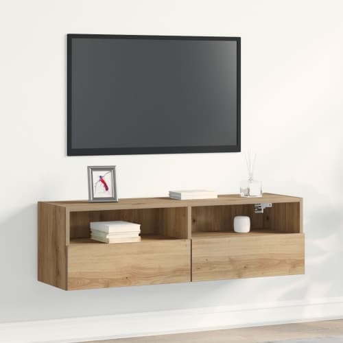 TV-väggskåp artisan ek 100x30x30 cm konstruerat trä
