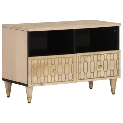 Tv-bänk 70x33x46 cm massivt mangoträ
