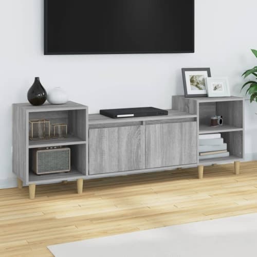 Tv-bänk grå sonoma 160x35x55 cm konstruerat trä