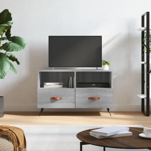 Tv-bänk grå sonoma 80x36x50 cm konstruerat trä
