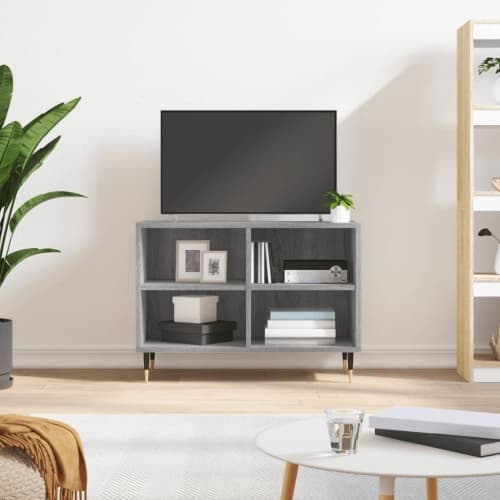 Tv-bänk grå sonoma 69,5x30x50 cm konstruerat trä