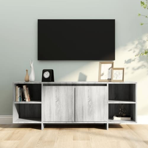 Tv-bänk grå sonoma 130x35x50 cm konstruerat trä