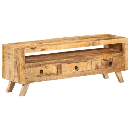 Tv-bänk 110x30x40 cm massivt mangoträ